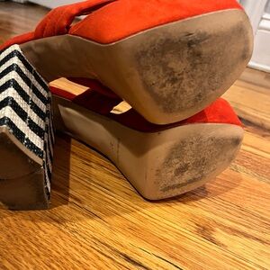 Gently worn sandals by Vera Pellle.